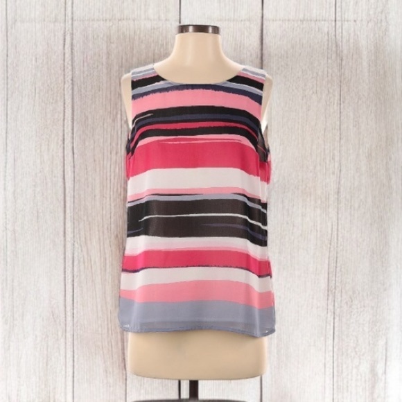Kasper Sleeveless Stripe Blouse l SIZE S - Picture 1 of 5